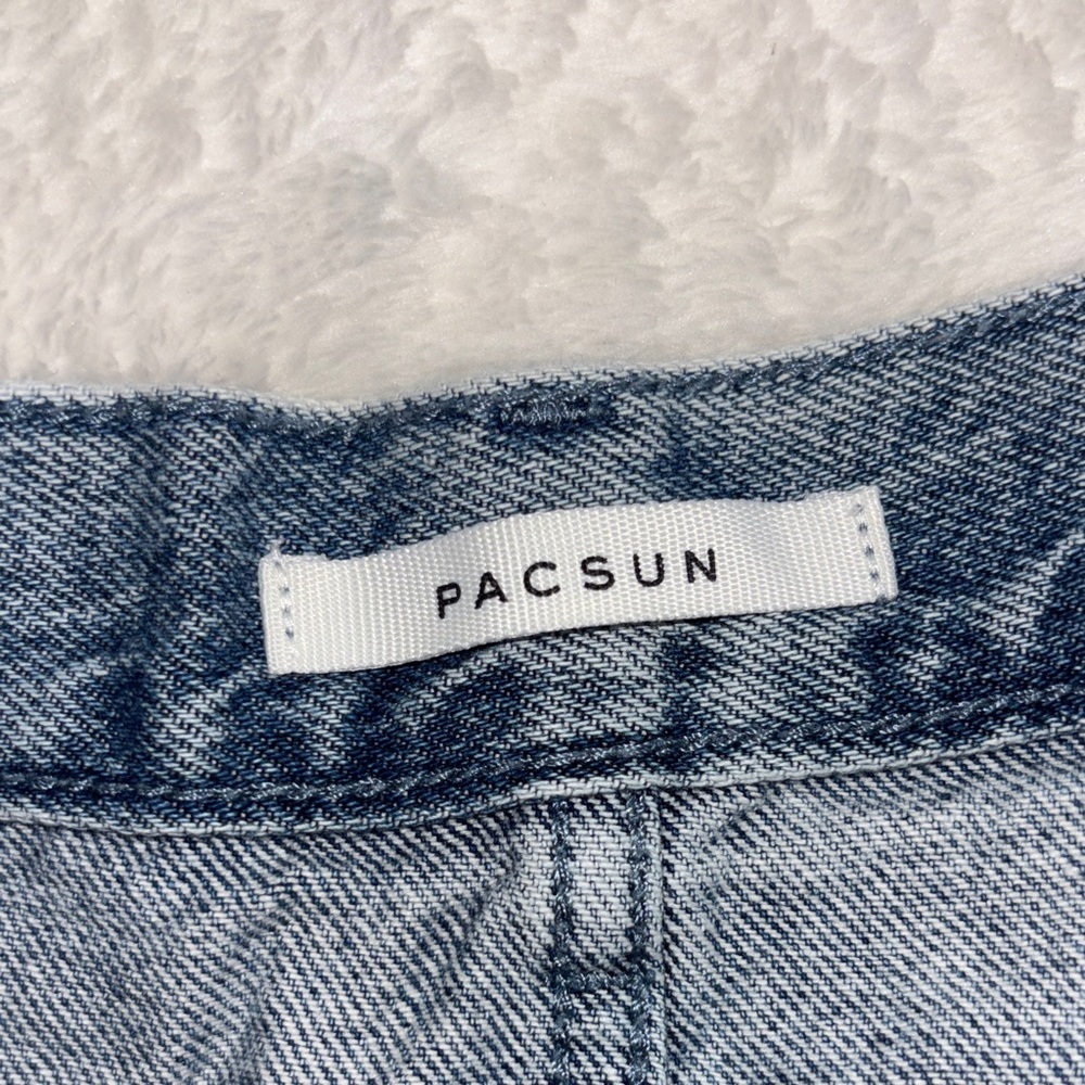 Blue Denim Distressed Women Shorts - Picture 3 of 4